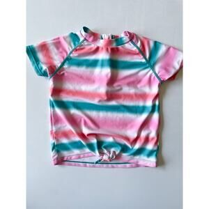Andy & Evan Girls Short Sleeve Rash Guard Swim Top Size 5